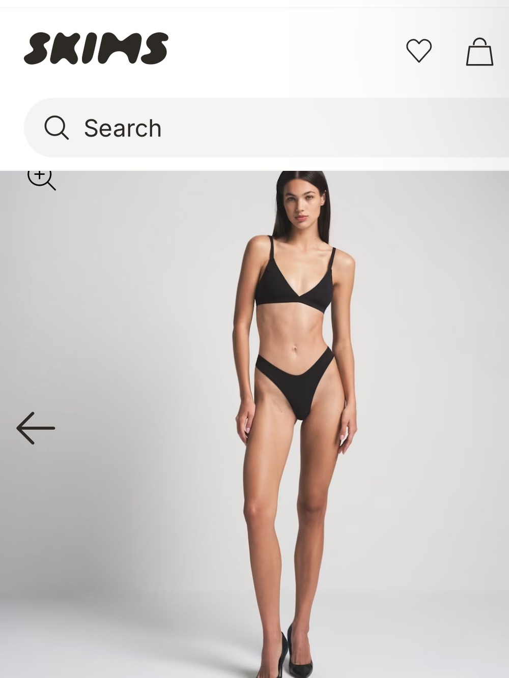 SKIMS FITS EVERYBODY Triangle Bralette Black Onyx Size Medium New with Tags